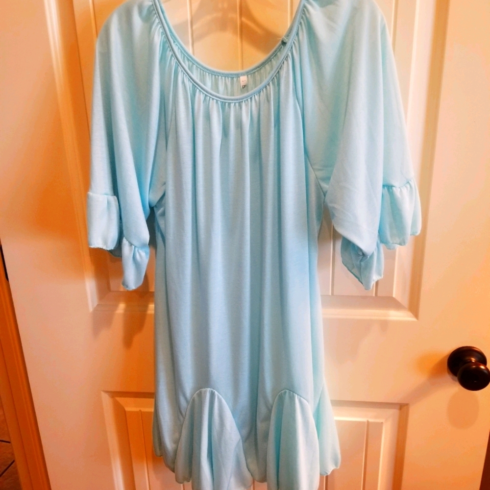 Baby blue tunic top